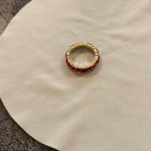 Pink diamond band 14k gold
